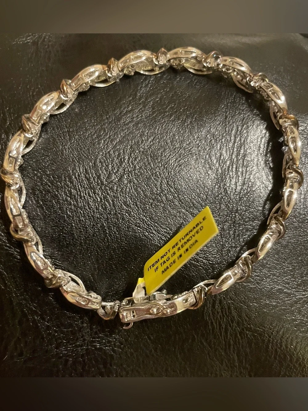 NWT Sterling Silver Rope Link Bracelet - Silver STS 925